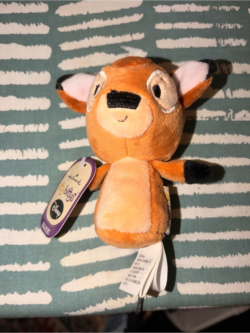 Hallmark Orange and Black Baby Deer Plush Toy